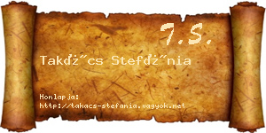 Takács Stefánia névjegykártya