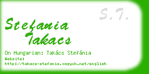 stefania takacs business card