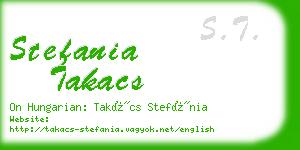 stefania takacs business card